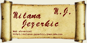 Milana Jezerkić vizit kartica